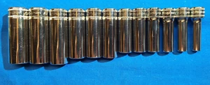Snap On 12 pc 3/8" Drive 6-Point Metric Deep Socket Set 19mm-8mm 212SFSMY NEW - Picture 1 of 8