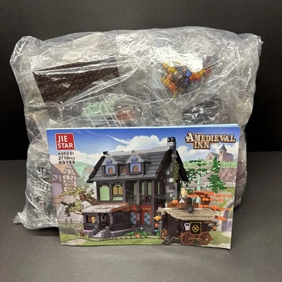 JIE Star 89148 A Medieval Inn Tavern & Wagon Brick Set, generic building kit  - Image 1 of 4