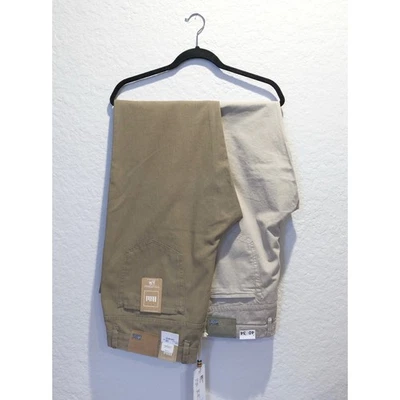 Hiltl - комплект из 2 чувак плоский передний Chino брюки размер 40 x 34 желтовато-коричневый бежевый новый с Ярлыками - Изображение 1 из 4