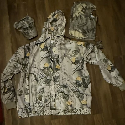 Men’s Hunting Paintball 3 Piece Set Pullover Hooded Jacket, Hat, Boone Hat 2XL - Image 1 of 4