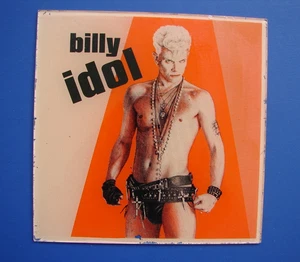 Vintage 1980s Billy Idol Carnival Fair Prize Glass Mirror 6" x 6" RARE No Sleeve - Picture 1 of 4