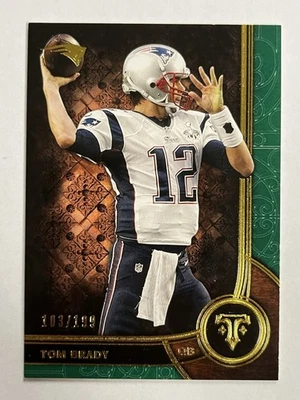 2015 Topps Triple Threads Tom Brady Emerald  SP #’d /199 Patriots #5 - Image 1 of 3