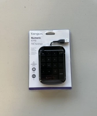 Teclado numérico con cable Targus - USB - Nuevo en caja - Compatible con PC/Mac/Chromebook Foto 1 de 2