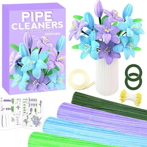 300 Piezas Limpiadores de Pipas, Limpiadores de Pipas Kit de Ramo de Flores, Kit para Hacer Flores... - Imagen 1 de 12