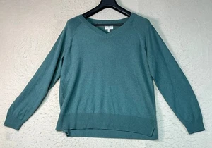 Lucky Brand V-Neck Sweater Knit Pullover Casual Everyday Top Women's Large - Picture 1 of 10