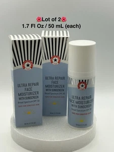 2x First Aid Beauty~Ultra Repair Face Moisturizer W/Sunscreen~SPF 30~1.7 Oz - Picture 1 of 1