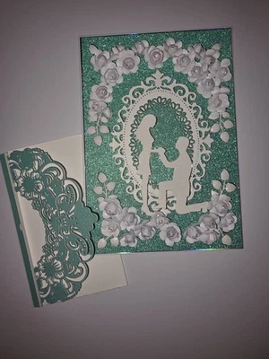 Grußkarte 2er-Set ♡Handarbeit♡DIN A5♡ Hochzeit Quilling  - Bild 1 von 4