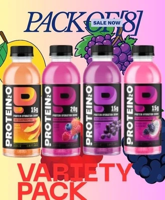 💧 Bebida hidratante proteica Protein2o - Paquete variado de sabores Foto 1 de 4