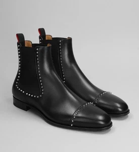 Christian Louboutin Chelsea Cloo Stiefeletten Schwarz Leder EU 42,5 UK 8,5 1.175£ - Bild 1 von 9