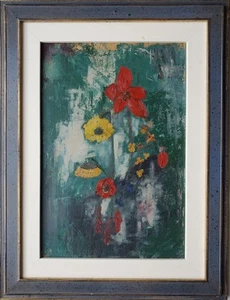 Gemälde Öl Expressiv Stillleben Blumen Kunstfreunde Berlin 20er - Picture 1 of 12