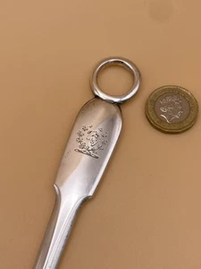 NEAR MINT PROVINCIAL SOLID SILVER MEAT SKEWER, NEWCASTLE 1876 REID & SONS, 27cm - Picture 1 of 16
