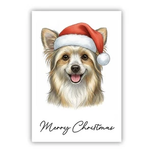 Chinese Crested Dog Christmas Card. Dog Lovers Card From the Dog Mum Dad Groomer - Picture 1 of 7