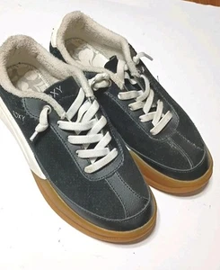 Roxy Black Platform Sneakers Women's Joey Size 7 Black White - Picture 1 of 10