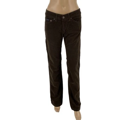 Gant Femmes Jean En Velours Côtelé Marron Université Taille W28 L34 - Photo 1/4