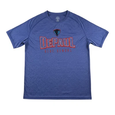 NCAA DePaul Blue Demons Men's Short Sleeve Poly T-Shirt in Blue, XL - Image 1 of 4