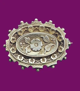 Antike viktorianische Brosche ästhetisches Uhrwerk 925 Sterling Silber floral - Bild 1 von 5
