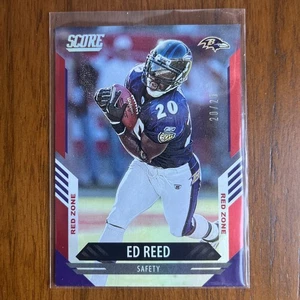 2021 Score Ed Reed #94 Red Zone 20/20 Double Jersey Number Baltimore Ravens - Picture 1 of 2