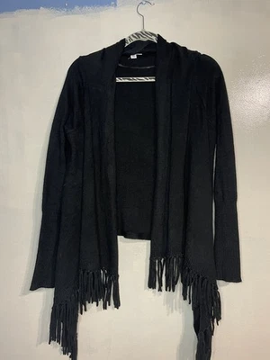 Cárdigan Liz Lange for Target Maternidad Punto Abierto Flecos Talla S/M Acogedor Boho Foto 1 de 4