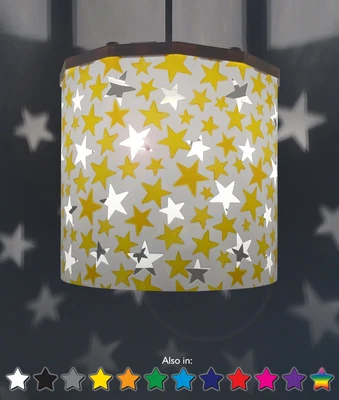 Yellow Stars lamp shade Projection Effect Ereki Magnetic Changeable Set included