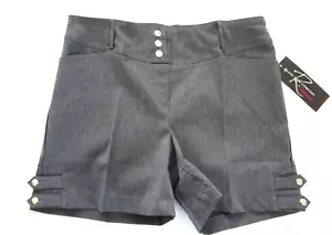 Rekucci pantaloncino donna tab comodo elasticizzato pull-on dimagrante grigio taglia 12 - Foto 1 di 12
