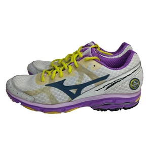 Mizuno Womens Wave Rider 17 Running Shoes Gray Purple Fabric Lace Up Sz W9.5 - Picture 1 of 8