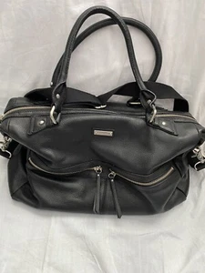 Storksak Leather diaper bag tote, comes with pouch, bottle bag and changing pad - Picture 1 of 11