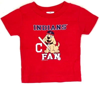 NEW Cleveland Guardians Indians MLB Soft As A Grape SS Red Shirt Infant 12 MO - Image 1 of 4