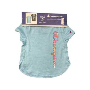 Champion Girls 2-Pack Active Wear UPF 30 Moisture Wicking Criss Cross Back Tees - Picture 1 of 6