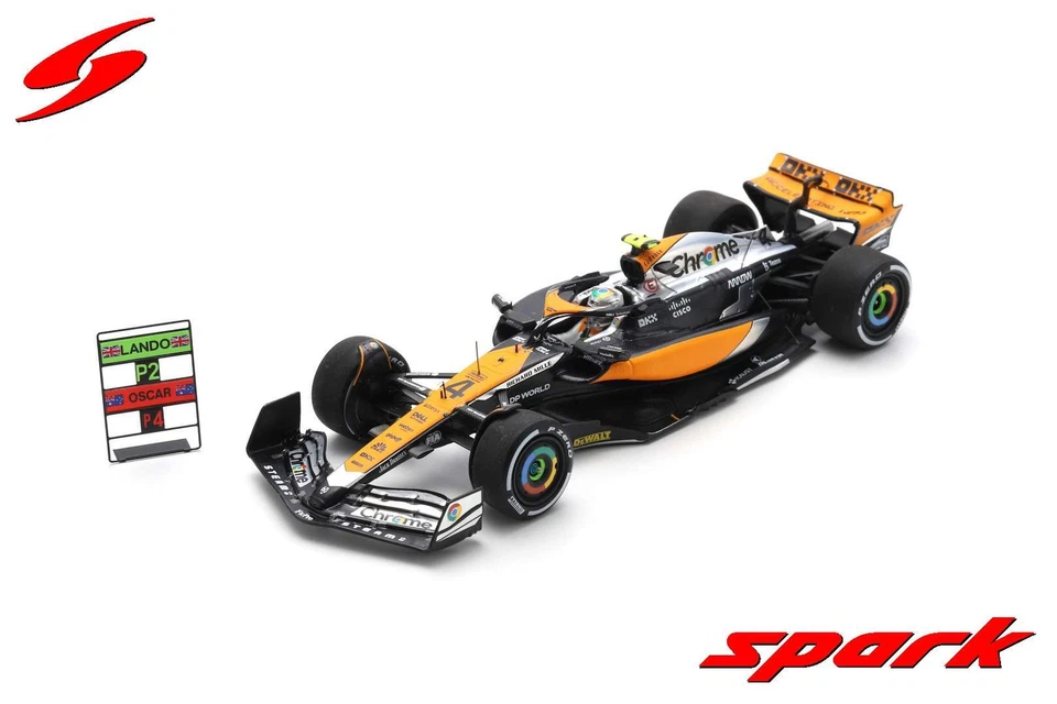 Spark - 1:43 McLaren MCL60 #4 2nd British GP 2023 Lando Norris w/Pit Board - ... - Image 1 of 1