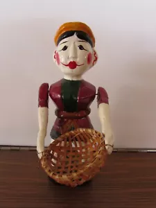 Ancien jouet chinois à tirer sur bois - Photo 1 sur 8