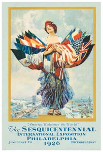 Sesquicentennial Expedition - Philadelphia - 1926 - Vintage Advertising Poster - Picture 1 of 6