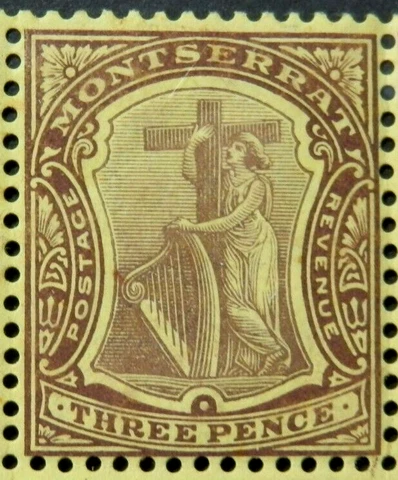 MONTSERRAT 1909 SG40 KGV 3d.  DEVICE OF THE COLONY-  MNH Cover