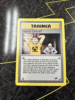 Pokemon Card - Gym Challenge 112/132 - BLAINE'S QUIZ #3 (uncommon)
