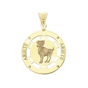 Pendant Sign the Zodiac Aries Yellow Gold 18k - Picture 1 of 1