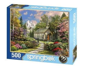 Mountain View Chapel 500 Piece Jigsaw Puzzle Springbok New - Picture 1 of 3