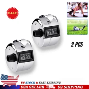 2PCS Set Portable 4 Digit Handheld Number Click Golf Counter Tally Recorder US - Picture 1 of 10