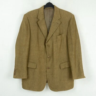 Blazer En Lin Et Laine Pour Hommes US 42S UK Veste Sport EU 52S Manteau DE 26 - Photo 1/4