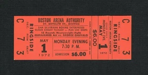MINT RINGSIDE 1972 CASSIUS CLAY MUHAMMAD ALI v GEORGE CHUVALO FULL boxing ticket - Picture 1 of 1