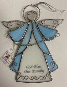 God Bless Our Family ANGEL Ornament Sun Catcher New - Picture 1 of 2
