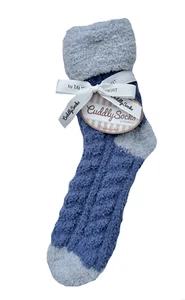 TAUBERT 232168-588 KUSCHELSOCKEN 1 Paar MUNICH blau/grau - Picture 1 of 1