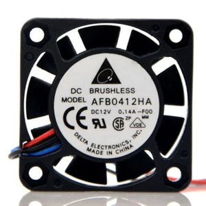 delta afb0412ha dc 12v 0.14a 4cm 4010 40x40x10mm two ball bearing cooling fan - Picture 1 of 5