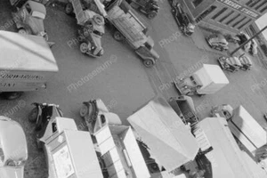 Freight Trucks 1930's Vintage 8x12 Reprint Of Old Photo - Picture 1 of 1