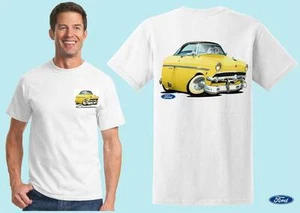 1954 Ford Crestline HT Coupe Tshirt  #6160 Cartoontees antique auto classic - Picture 1 of 1