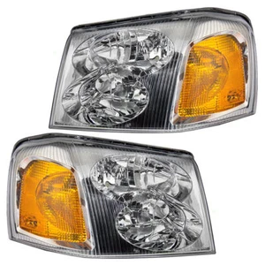 DEPO Headlight Set For 2002-2009 GMC Envoy Left & Right GM2502220 GM2503220 - Picture 1 of 2