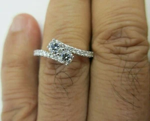 EVER US 14K Gold Diamond Bypass Ring Diamond=.90 Carat F-VS2  Value=$7,500 - Picture 1 of 14