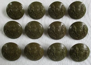 12x British Army:"GENERAL SERVICE BUTTONS" (25mm, WW2 Bakelite War Economy, GS) - Picture 1 of 4