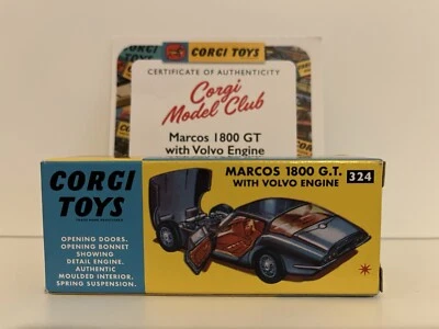 Corgi Model Club 324 Marcos 1800 GT Racing Número 3 Nuevo en caja con certificado de autenticidad Foto 1 de 4