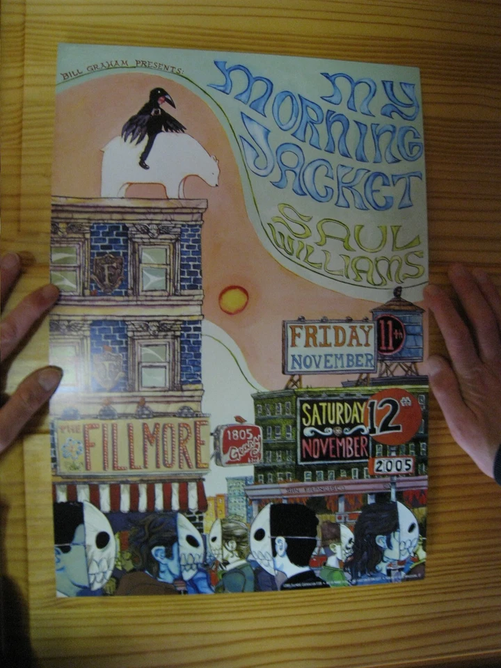 My Morning Jacket Saul Williams Poster Fillmore Nov 11 12 2005 - Image 1 of 1