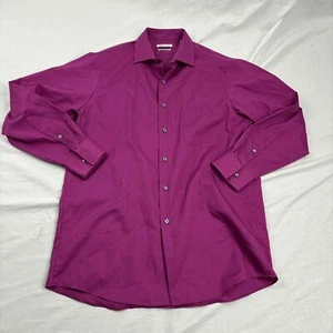 Van Heusen Mens Shirt Pink Long Sleeve Button-Up Collared EU 40 - Picture 1 of 8