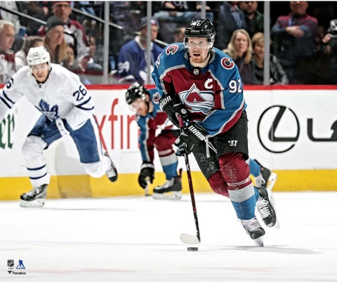 Gabriel Landeskog Colorado Avalanche Unsigned Burgundy Skating Photograph Cover